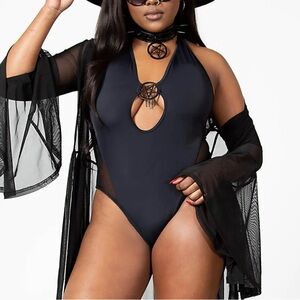 Killstar Black Mesh Swimsuit